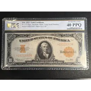 $10 1922 Gold Gold Certificates 1173