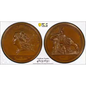 1776 (1783) AE Medal Betts-615, Libertas Americana, BN (2)