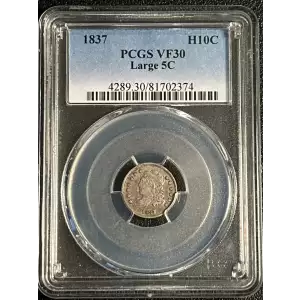 1837 H10C Capped Bust, Large 5C