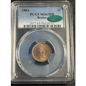 1864 1C Bronze, RB