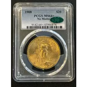 1908 $20 No Motto