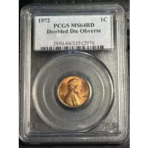 1972 1C Doubled Die Obverse, RD