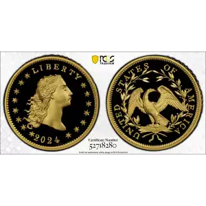 2024 $1 Flowing Hair High Relief Au 230th Anniversary First Strike, DCAM (2)