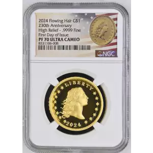 2024 Flowing 230th Anniversary - FDI High Relief - .9999 Fine ULTRA CAMEO (2)