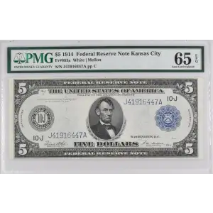 $5 1914 Blue Seal Federal Reserve Notes 883A (2)