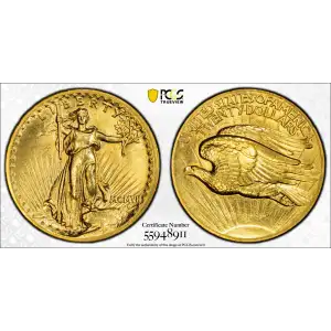 1907 $20 High Relief, Flat Edge (2)