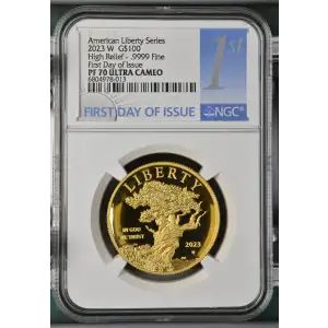 2023 W High Relief - .9999 Fine First Day of Issue American Liberty Series ULTRA CAMEO (2)