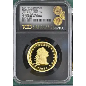 2024 Flowing 230th Anniversary - AR High Relief - .9999 Fine ULTRA CAMEO (2)