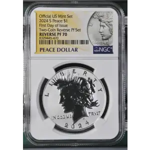 2024 S First Day of Issue Two-Coin Reverse Pf Set Official US Mint Set (2)