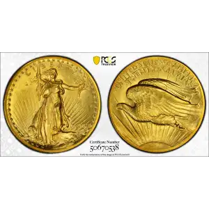 1907 $20 High Relief, Wire Edge (2)