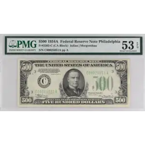 $500 1934-A.  High Denomination Notes 2202-C (2)