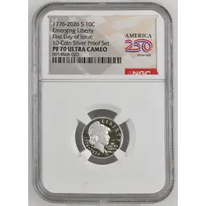 1776-2026 S Emerging Liberty - FDI 10-Coin Silver Proof Set ULTRA CAMEO (2)