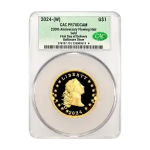 2024-(W) 230th Anniversary Flowing Hair G$1 Gold DCAM (Proof) (2)