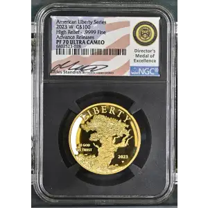 2023 W High Relief - .9999 Fine Advance Releases American Liberty Series ULTRA CAMEO (2)
