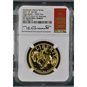2021 W High Relief - .9999 Fine 2022 US Mint DC Releases American Liberty Series ULTRA CAMEO (2)