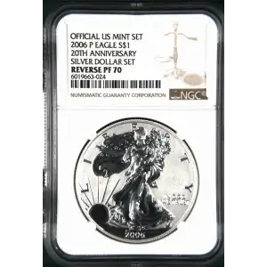 2006 P 20TH ANNIVERSARY SILVER DOLLAR SET OFFICIAL US MINT SET (2)