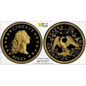 2024 $1 Flowing Hair High Relief Au 230th Anniversary, DCAM (2)