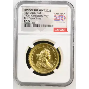 1804(2026) 250th Anniversary Privy First Day of Issue BEST OF THE MINT 2026 (2)