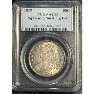 1828 50C Square 2, Small 8s, Lg. Letters