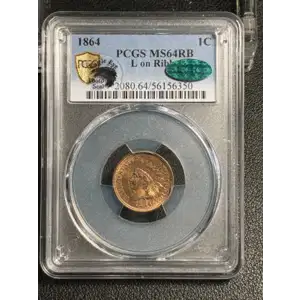 1864 1C L on Ribbon, RB (2)