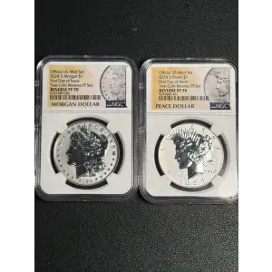 2024 S First Day of Issue Two-Coin Reverse Pf Set Official US Mint Set