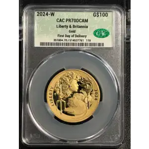 2024-W Liberty & Britannia G$100 Gold DCAM (Proof)