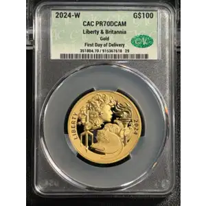 2024-W Liberty & Britannia G$100 Gold DCAM (Proof)