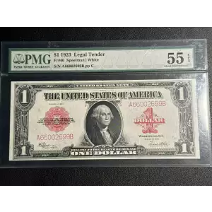 $1 1923 Small Red, scalloped Legal Tender Issues 40
