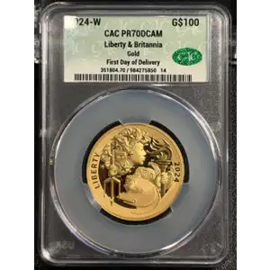 2024-W Liberty & Britannia G$100 Gold DCAM (Proof)