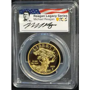 2023-W $100 American Liberty High Relief .9999 Fine Advanced Release Reagan Legacy Series, DCAM