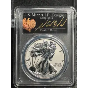 2019-S $1 Silver Eagle Enhanced Rev PR First Day of Issue Paul C. Balan