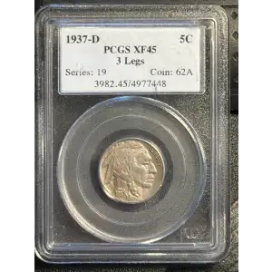 1937-D 5C 3 Legs