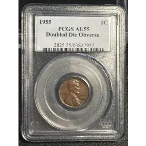 1955 1C Doubled Die Obverse, BN