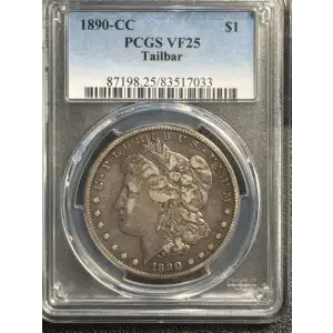 1890-CC $1 Tailbar
