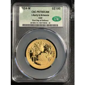 2024-W Liberty & Britannia G$100 Gold DCAM (Proof)