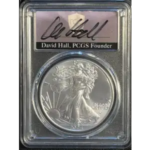 2024 $1 Silver Eagle First Day of Issue David Hall