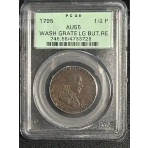 1795 1/2P Washington - Grate Large Buttons, RE, BN