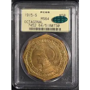 1915-S $50 Panama-Pacific, Octagonal