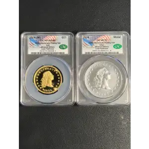 2024-(W) 230th Anniversary Flowing Hair G$1 Gold DCAM (Proof)