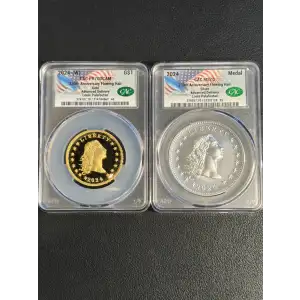 2024-(W) 230th Anniversary Flowing Hair G$1 Gold DCAM (Proof)