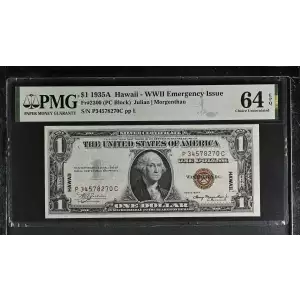 $1 1935-A brown seal Emergency Notes Issued During WW2 2300 (3)