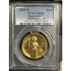 2015-W $100 High Relief .9999 Fine Gold