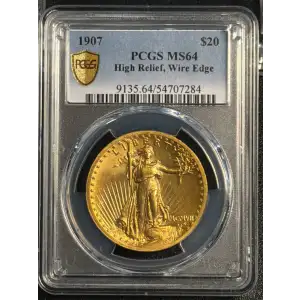 1907 $20 High Relief, Wire Edge (2)