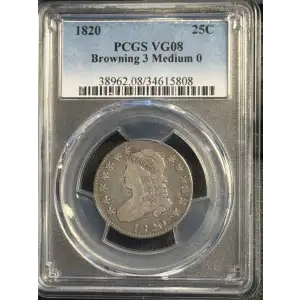 1820 25C Med O, Lg Stars, B-3