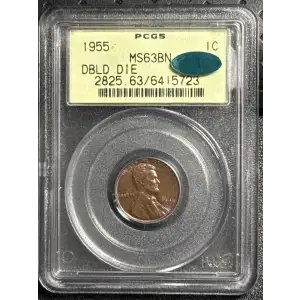 1955 1C Doubled Die Obverse, BN