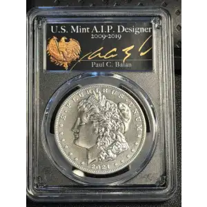 2021-D $1 Morgan Dollar 100th Anniversary First Strike Paul C. Balan