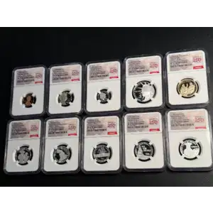 1776-2026 First Day of Issue 10-Coin Silver Proof Set RD ULTRA CAMEO