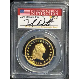 2024 $1 Flowing Hair High Relief Au 230th Anniversary Advanced Release John Dannreuthe, DCAM