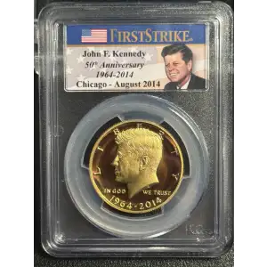 2014-W 50C Gold 50th Anniversary Chicago - August 2014 FS - First Strike, DCAM