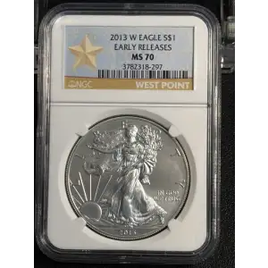 2013 W BURNISHED SILVER EAGLE EARLY RELEASES